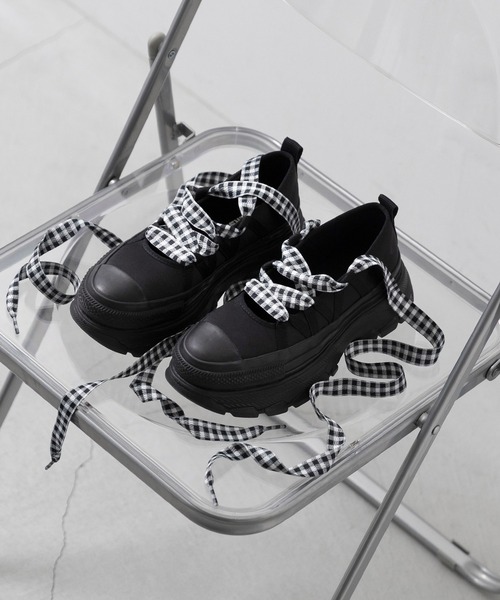 CONVERSE(コンバース)の「CONVERSE コンバース ALL STAR TREKWAVE BL OX オールスター 厚底 レースアップ スニーカー(スニーカー・レディース・ブラック/ミント・23.5cm/23.0cm/22.5cm/22.0cm/26.0cm/25.5cm/25.0cm/24.5cm/24.0cm)」の14枚目の写真