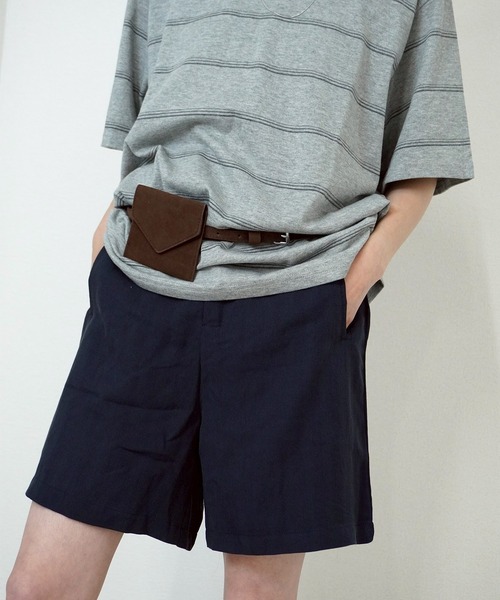 gossara(ゴサラ)の「【脚長見え】ヘリンボーン柄ショートパンツ(その他パンツ・レディース・ネイビー/ブラウン/アイボリー・FREE)」の3枚目の写真