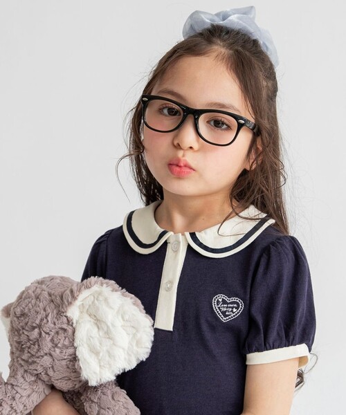 BRANSHES(ブランシェス)の「【接触冷感】ハート刺繍ポロシャツ(ポロシャツ・キッズ・ネイビー/イエロー・110/130/120/100/80/90/150/140)」の20枚目の写真