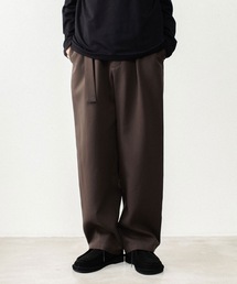 ATTACHMENT（アタッチメント）の「CO/TEN パウダリーダブルクロス ベルテッドワイドトラウザーズ / CO/TEN POWDERY DOUBLE CROTH BELTED WIDE TROUSERS（スラックス）」