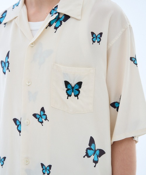mando(マンド)の「mando / DADAIST BUTTERFLY SHIRTS《ESTNATION EXCLUSIVE》(シャツ/ブラウス・メンズ・ダークブラック/ライトホワイト・3/2)」の22枚目の写真