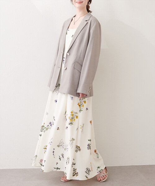 natural couture(ナチュラルクチュール)の「接触冷感マシンウォッシャブル防シワシングルテーラージャケット(テーラードジャケット・レディース・グレー/ライトベージュ/ネイビー・FREE)」の9枚目の写真
