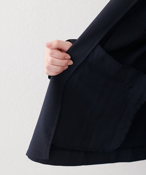 natural couture(ナチュラルクチュール)の「接触冷感マシンウォッシャブル防シワシングルテーラージャケット(テーラードジャケット・レディース・グレー/ライトベージュ/ネイビー・FREE)」の20枚目の写真