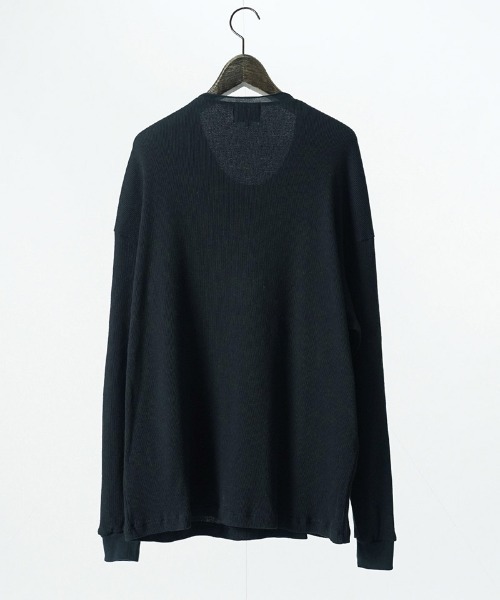 EGO TRIPPING(エゴトリッピング)の「mlt5725-WOOL THERMAL-TEE ウールサーマルカットソー(666705)(Tシャツ/カットソー・メンズ・チャコール/ブラック/オリーブ・48/46)」の7枚目の写真