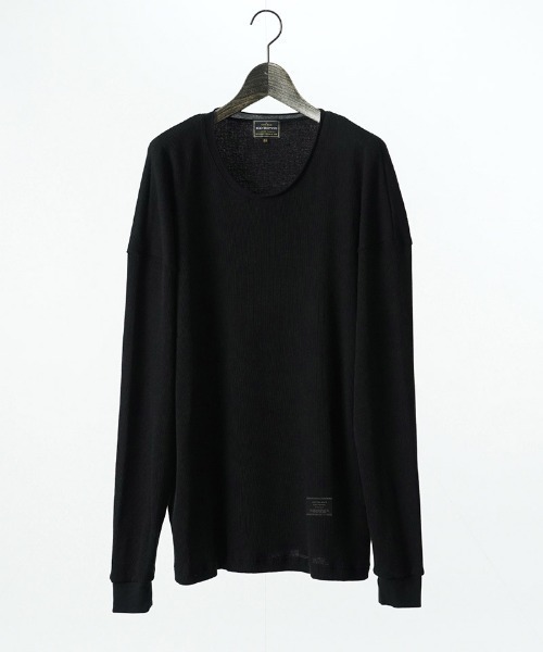 EGO TRIPPING(エゴトリッピング)の「mlt5725-WOOL THERMAL-TEE ウールサーマルカットソー(666705)(Tシャツ/カットソー・メンズ・チャコール/ブラック/オリーブ・48/46)」の8枚目の写真
