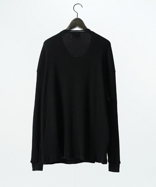 EGO TRIPPING(エゴトリッピング)の「mlt5725-WOOL THERMAL-TEE ウールサーマルカットソー(666705)(Tシャツ/カットソー・メンズ・チャコール/ブラック/オリーブ・48/46)」の9枚目の写真