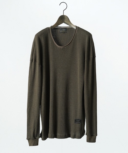 EGO TRIPPING(エゴトリッピング)の「mlt5725-WOOL THERMAL-TEE ウールサーマルカットソー(666705)(Tシャツ/カットソー・メンズ・チャコール/ブラック/オリーブ・48/46)」の14枚目の写真