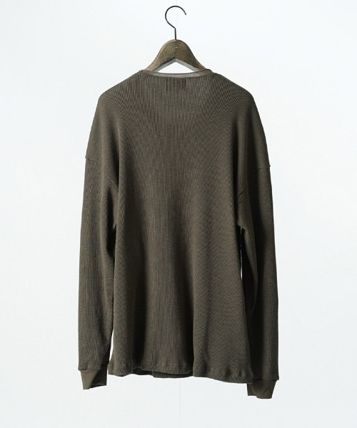 EGO TRIPPING(エゴトリッピング)の「mlt5725-WOOL THERMAL-TEE ウールサーマルカットソー(666705)(Tシャツ/カットソー・メンズ・チャコール/ブラック/オリーブ・48/46)」の15枚目の写真