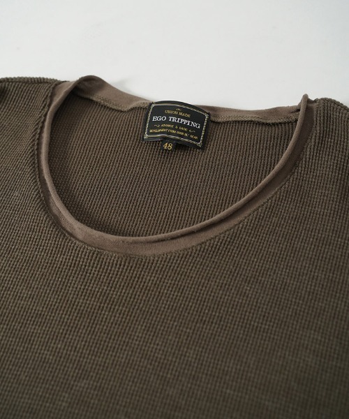 EGO TRIPPING(エゴトリッピング)の「mlt5725-WOOL THERMAL-TEE ウールサーマルカットソー(666705)(Tシャツ/カットソー・メンズ・チャコール/ブラック/オリーブ・48/46)」の16枚目の写真