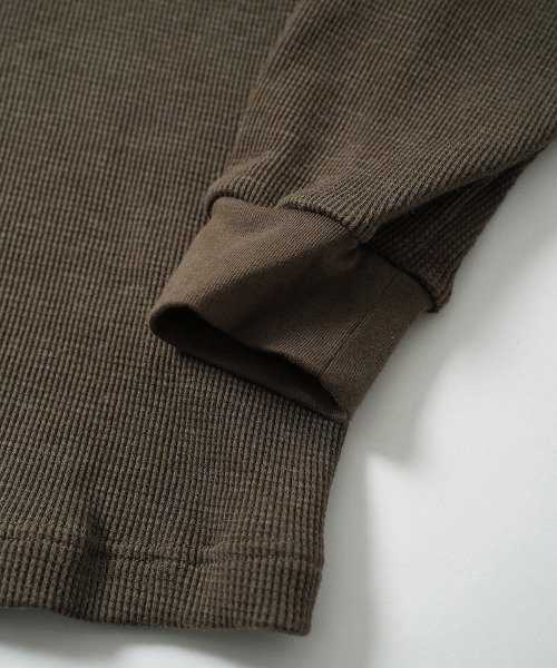 EGO TRIPPING(エゴトリッピング)の「mlt5725-WOOL THERMAL-TEE ウールサーマルカットソー(666705)(Tシャツ/カットソー・メンズ・チャコール/ブラック/オリーブ・48/46)」の17枚目の写真