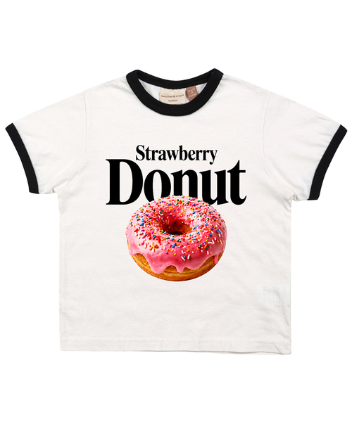 BEACHESAND CREAM KIDS(ビーチスアンドクリームキッズ)の「ドーナツリンガーTシャツ-ネイビー(Tシャツ/カットソー・レディース・ネイビー・S(110)/M(120)/L(130))」の1枚目の写真