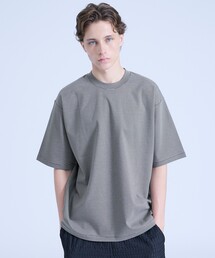 コットンポンチ マイクロボーダー Tシャツ / オーバーサイズ