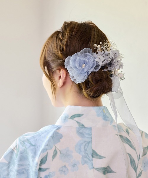 one after another NICE CLAUP(ワンアフターアナザーナイスクラップ)の「【3COINSコラボ】フラワーヘアアレンジセット(ヘアピン・レディース・アイボリー/グレー・FREE)」の3枚目の写真