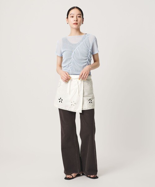 par&escala（パーアンドイエスカラ）の「＜par&escala＞MARGARITA スカート（スカート・レディース・ホワイト・XS/S）」の3枚目の写真