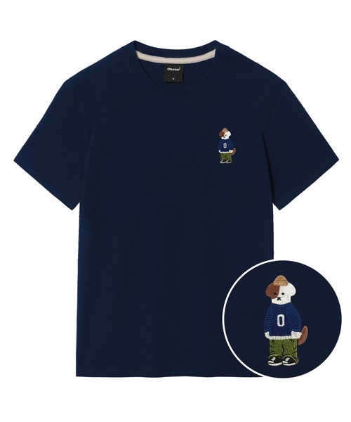 OKSTAR（オクスター）の「ミニミニビーニーブロドック刺繍半袖（Tシャツ/カットソー・レディース・ダークブルー/グレー/ダークグレー/ライトグレー/ライトベージュ/カーキ/ダークグリーン/ネイビー/ホワイト/クリーム/ブラック・X-LARGE/MEDIUM/LARGE/SMALL/2XL/3XL/4XL）」の10枚目の写真