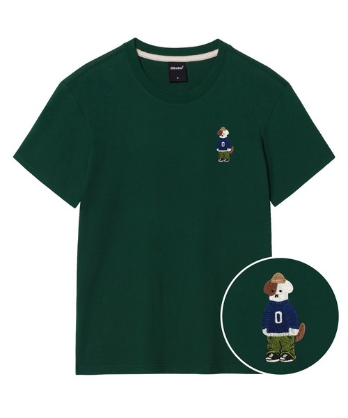 OKSTAR（オクスター）の「ミニミニビーニーブロドック刺繍半袖（Tシャツ/カットソー・レディース・ダークブルー/グレー/ダークグレー/ライトグレー/ライトベージュ/カーキ/ダークグリーン/ネイビー/ホワイト/クリーム/ブラック・X-LARGE/MEDIUM/LARGE/SMALL/2XL/3XL/4XL）」の8枚目の写真