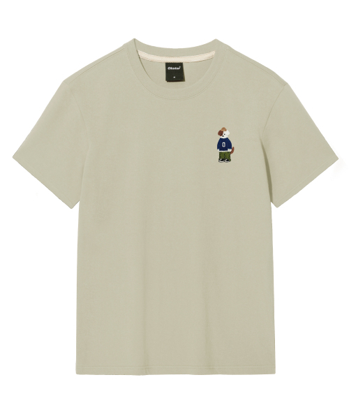 OKSTAR（オクスター）の「ミニミニビーニーブロドック刺繍半袖（Tシャツ/カットソー・レディース・ダークブルー/グレー/ダークグレー/ライトグレー/ライトベージュ/カーキ/ダークグリーン/ネイビー/ホワイト/クリーム/ブラック・X-LARGE/MEDIUM/LARGE/SMALL/2XL/3XL/4XL）」の14枚目の写真