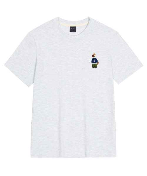 OKSTAR（オクスター）の「ミニミニビーニーブロドック刺繍半袖（Tシャツ/カットソー・レディース・ダークブルー/グレー/ダークグレー/ライトグレー/ライトベージュ/カーキ/ダークグリーン/ネイビー/ホワイト/クリーム/ブラック・X-LARGE/MEDIUM/LARGE/SMALL/2XL/3XL/4XL）」の15枚目の写真