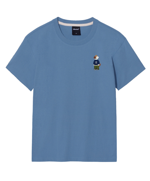 OKSTAR（オクスター）の「ミニミニビーニーブロドック刺繍半袖（Tシャツ/カットソー・レディース・ダークブルー/グレー/ダークグレー/ライトグレー/ライトベージュ/カーキ/ダークグリーン/ネイビー/ホワイト/クリーム/ブラック・X-LARGE/MEDIUM/LARGE/SMALL/2XL/3XL/4XL）」の18枚目の写真