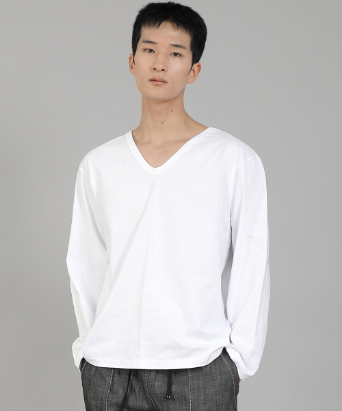 SAINTCREW（セントクルー）の「無地Vネック長袖Tシャツ RVL-877 ホワイト（Tシャツ/カットソー・メンズ・その他・MEDIUM/LARGE/X-LARGE/XXXX-LARGE/XXX-LARGE/XX-LARGE）」の15枚目の写真