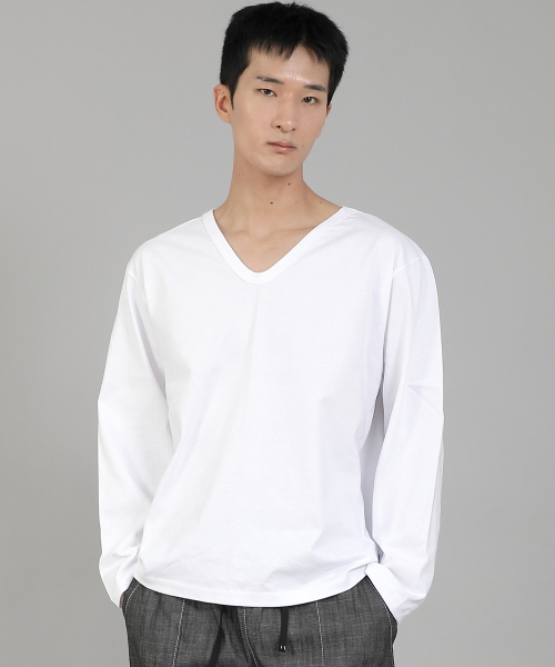 SAINTCREW（セントクルー）の「無地Vネック長袖Tシャツ RVL-877 ホワイト（Tシャツ/カットソー・メンズ・その他・MEDIUM/LARGE/X-LARGE/XXXX-LARGE/XXX-LARGE/XX-LARGE）」の12枚目の写真