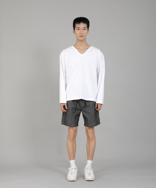 SAINTCREW（セントクルー）の「無地Vネック長袖Tシャツ RVL-877 ホワイト（Tシャツ/カットソー・メンズ・その他・MEDIUM/LARGE/X-LARGE/XXXX-LARGE/XXX-LARGE/XX-LARGE）」の11枚目の写真
