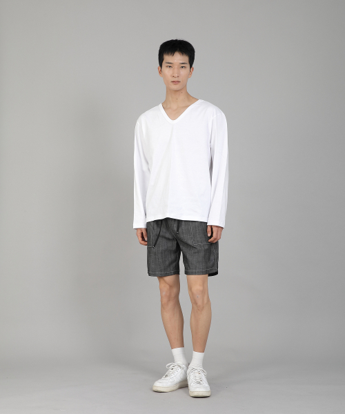 SAINTCREW（セントクルー）の「無地Vネック長袖Tシャツ RVL-877 ホワイト（Tシャツ/カットソー・メンズ・その他・MEDIUM/LARGE/X-LARGE/XXXX-LARGE/XXX-LARGE/XX-LARGE）」の10枚目の写真