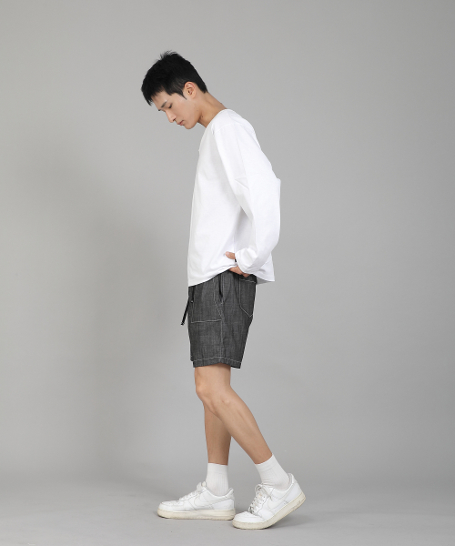 SAINTCREW（セントクルー）の「無地Vネック長袖Tシャツ RVL-877 ホワイト（Tシャツ/カットソー・メンズ・その他・MEDIUM/LARGE/X-LARGE/XXXX-LARGE/XXX-LARGE/XX-LARGE）」の6枚目の写真