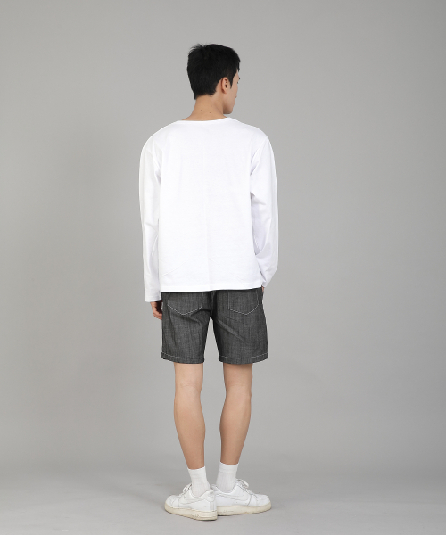 SAINTCREW（セントクルー）の「無地Vネック長袖Tシャツ RVL-877 ホワイト（Tシャツ/カットソー・メンズ・その他・MEDIUM/LARGE/X-LARGE/XXXX-LARGE/XXX-LARGE/XX-LARGE）」の5枚目の写真