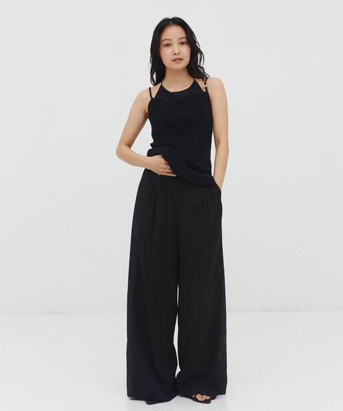 UNITED TOKYO(ユナイテッドトウキョウ)の「【万能】レイヤードホルターカップインキャミソール|夏服/ウォッシャブル/ブラトップ/シーズンレス/極上の着心地(キャミソール・レディース・ブラック/ベージュ・FREE)」の3枚目の写真