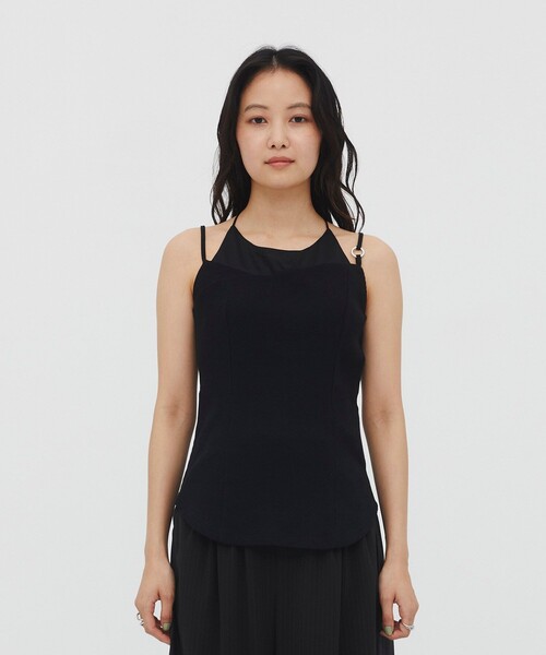 UNITED TOKYO(ユナイテッドトウキョウ)の「【万能】レイヤードホルターカップインキャミソール|夏服/ウォッシャブル/ブラトップ/シーズンレス/極上の着心地(キャミソール・レディース・ブラック/ベージュ・FREE)」の20枚目の写真