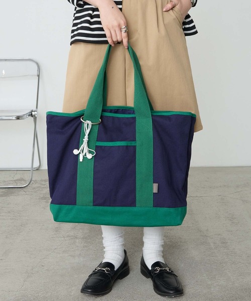 BONLECILL Marche(ボンルシールマルシェ)の「【BONLECILL Marche】《保冷ポケット付き》キャンバスBIGトートバッグ/マザーズバッグ(トートバッグ・レディース・アイボリー/ブラウン/チャコールグレー/バーガンディー/キャメル/ネイビー・FREE)」の17枚目の写真