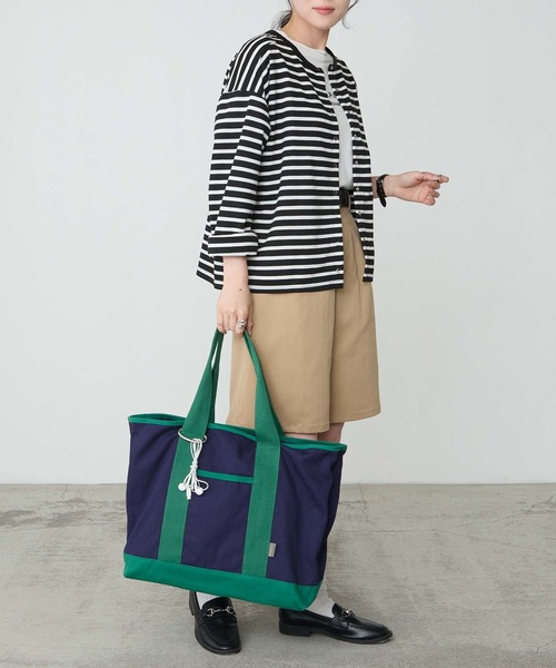 BONLECILL Marche(ボンルシールマルシェ)の「【BONLECILL Marche】《保冷ポケット付き》キャンバスBIGトートバッグ/マザーズバッグ(トートバッグ・レディース・アイボリー/ブラウン/チャコールグレー/バーガンディー/キャメル/ネイビー・FREE)」の20枚目の写真