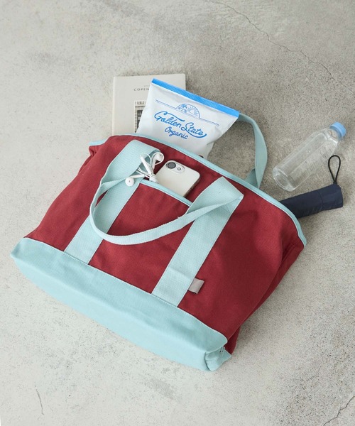 BONLECILL Marche(ボンルシールマルシェ)の「【BONLECILL Marche】《保冷ポケット付き》キャンバスBIGトートバッグ/マザーズバッグ(トートバッグ・レディース・アイボリー/ブラウン/チャコールグレー/バーガンディー/キャメル/ネイビー・FREE)」の22枚目の写真