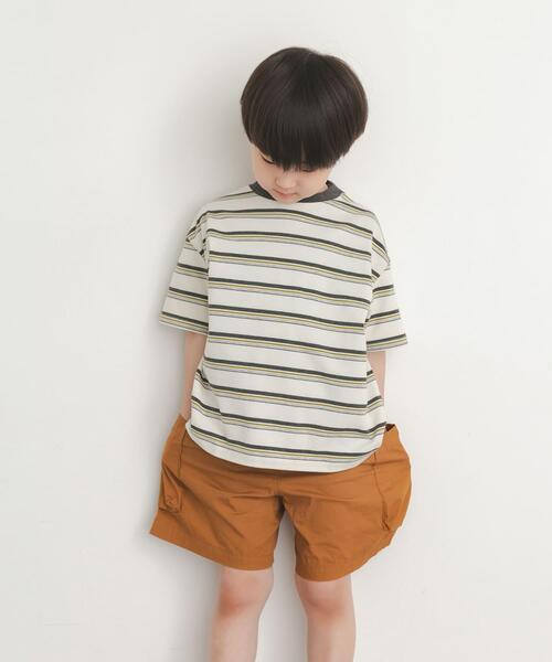 URBAN RESEARCH DOORS(アーバンリサーチドアーズ)の「『150サイズあり』ランダムボーダーワイドTシャツ(KIDS)(Tシャツ/カットソー・キッズ・アイボリー/ネイビー・105/135/150/120)」の4枚目の写真