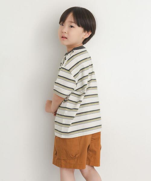 URBAN RESEARCH DOORS(アーバンリサーチドアーズ)の「『150サイズあり』ランダムボーダーワイドTシャツ(KIDS)(Tシャツ/カットソー・キッズ・アイボリー/ネイビー・105/135/150/120)」の5枚目の写真