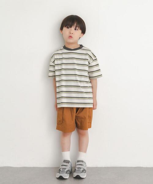 URBAN RESEARCH DOORS(アーバンリサーチドアーズ)の「『150サイズあり』ランダムボーダーワイドTシャツ(KIDS)(Tシャツ/カットソー・キッズ・アイボリー/ネイビー・105/135/150/120)」の7枚目の写真