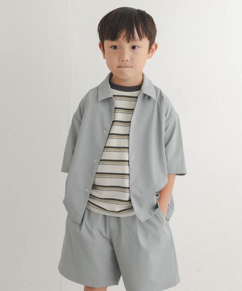 URBAN RESEARCH DOORS(アーバンリサーチドアーズ)の「『150サイズあり』ランダムボーダーワイドTシャツ(KIDS)(Tシャツ/カットソー・キッズ・アイボリー/ネイビー・105/135/150/120)」の9枚目の写真