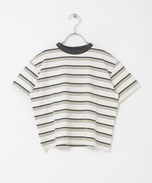 URBAN RESEARCH DOORS(アーバンリサーチドアーズ)の「『150サイズあり』ランダムボーダーワイドTシャツ(KIDS)(Tシャツ/カットソー・キッズ・アイボリー/ネイビー・105/135/150/120)」の10枚目の写真