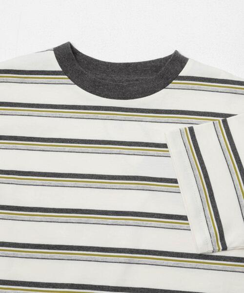 URBAN RESEARCH DOORS(アーバンリサーチドアーズ)の「『150サイズあり』ランダムボーダーワイドTシャツ(KIDS)(Tシャツ/カットソー・キッズ・アイボリー/ネイビー・105/135/150/120)」の11枚目の写真