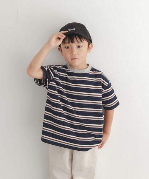 URBAN RESEARCH DOORS(アーバンリサーチドアーズ)の「『150サイズあり』ランダムボーダーワイドTシャツ(KIDS)(Tシャツ/カットソー・キッズ・アイボリー/ネイビー・105/135/150/120)」の13枚目の写真