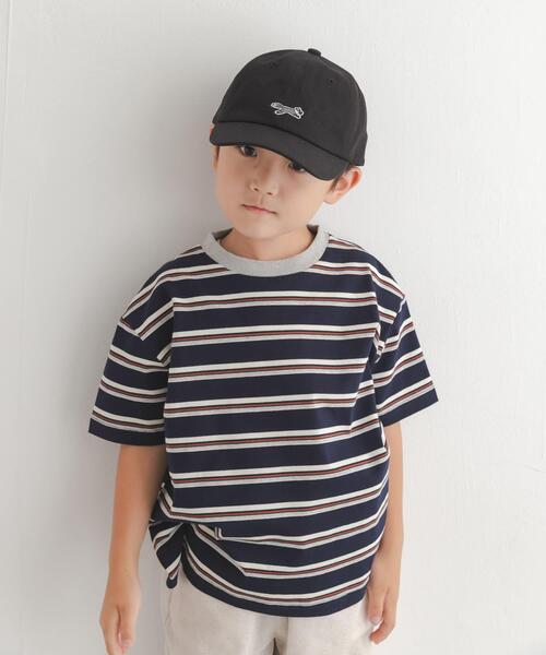 URBAN RESEARCH DOORS(アーバンリサーチドアーズ)の「『150サイズあり』ランダムボーダーワイドTシャツ(KIDS)(Tシャツ/カットソー・キッズ・アイボリー/ネイビー・105/135/150/120)」の15枚目の写真