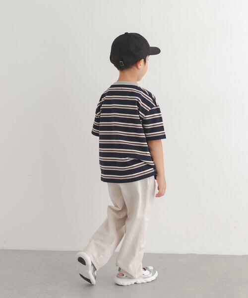 URBAN RESEARCH DOORS(アーバンリサーチドアーズ)の「『150サイズあり』ランダムボーダーワイドTシャツ(KIDS)(Tシャツ/カットソー・キッズ・アイボリー/ネイビー・105/135/150/120)」の17枚目の写真