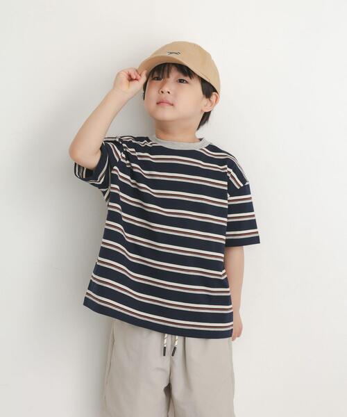 URBAN RESEARCH DOORS(アーバンリサーチドアーズ)の「『150サイズあり』ランダムボーダーワイドTシャツ(KIDS)(Tシャツ/カットソー・キッズ・アイボリー/ネイビー・105/135/150/120)」の19枚目の写真