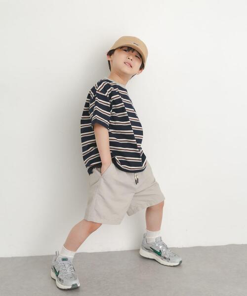 URBAN RESEARCH DOORS(アーバンリサーチドアーズ)の「『150サイズあり』ランダムボーダーワイドTシャツ(KIDS)(Tシャツ/カットソー・キッズ・アイボリー/ネイビー・105/135/150/120)」の21枚目の写真