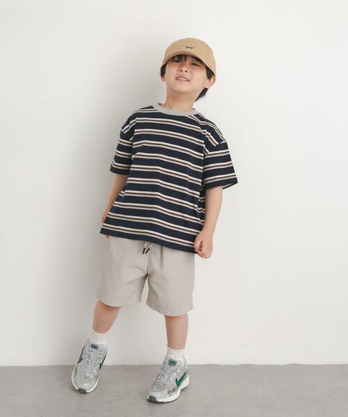 URBAN RESEARCH DOORS(アーバンリサーチドアーズ)の「『150サイズあり』ランダムボーダーワイドTシャツ(KIDS)(Tシャツ/カットソー・キッズ・アイボリー/ネイビー・105/135/150/120)」の22枚目の写真