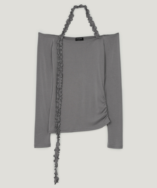 GROWHIDE（グロウハイド）の「ベルビン ホルターツイストオフ 長袖Tシャツ_グレー（Tシャツ/カットソー・レディース・グレー・FREE）」の7枚目の写真