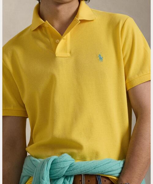 POLO RALPH LAUREN(ポロ ラルフ ローレン)の「カスタム スリム フィット メッシュ ポロシャツ(ポロシャツ・メンズ・イエロー・L/M/S)」の5枚目の写真