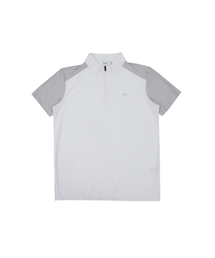 MONBIRDIE GOLF（モンバーディーゴルフ）の「メンズ クールテック ハーフネック ショートスリーブ ホワイト（Tシャツ/カットソー）」