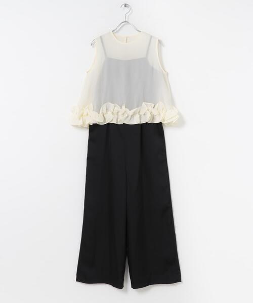 URBAN RESEARCH ROSSO WOMEN(アーバンリサーチ ロッソ)の「フリルヘムブラウスセットアップ(その他パンツ・レディース・ライトブルー/オフホワイト・FREE)」の16枚目の写真
